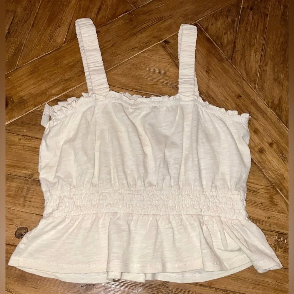 Marine Layer Dylan Smocked Sleeveless Top - size medium - antique white - Picture 11 of 11
